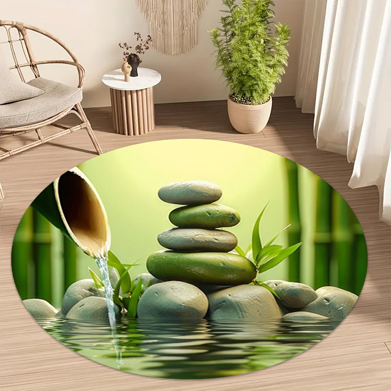 Spa And Wellness Hotel - Tapete Redondo Zen de Bambu com