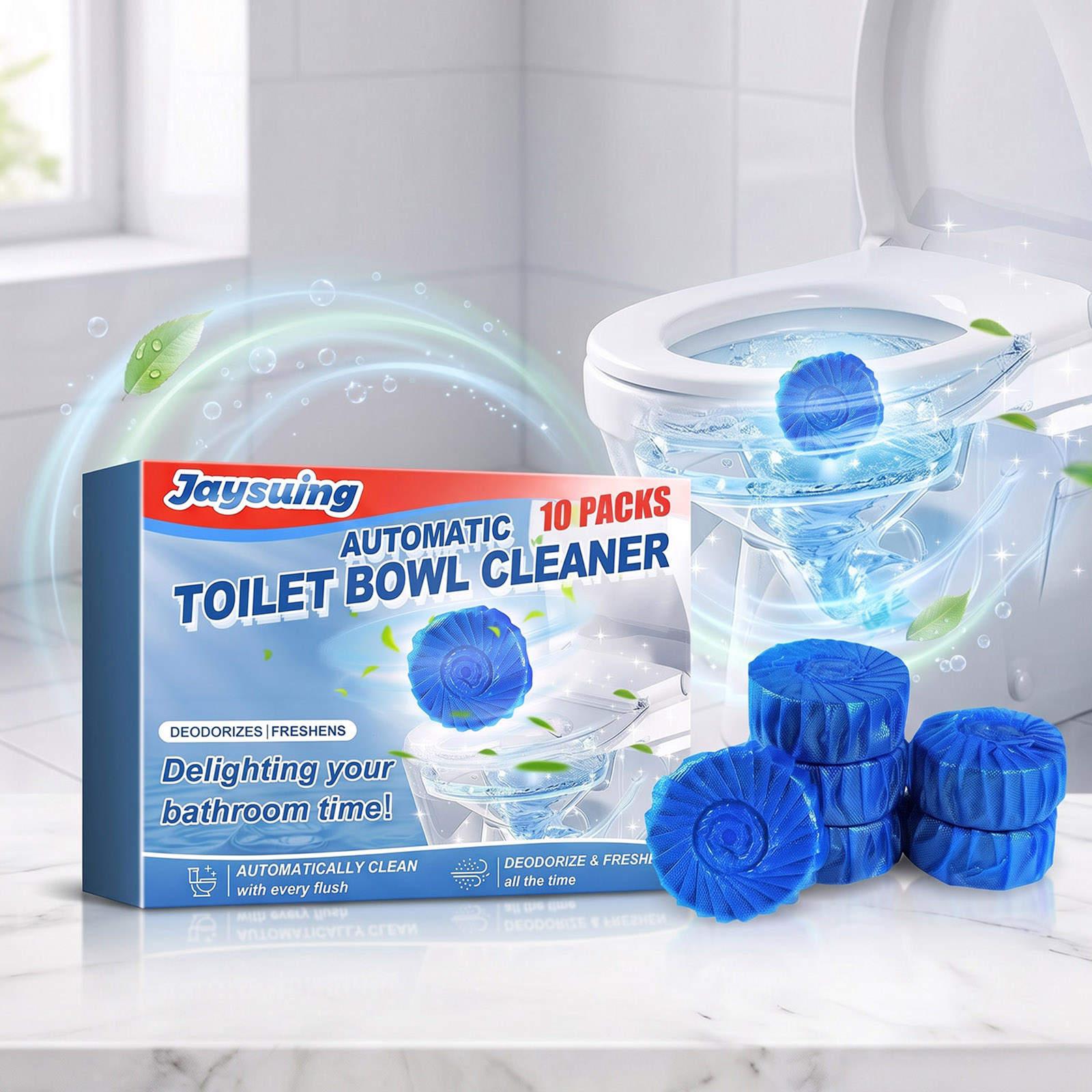 Shower Steamer Tablet - Pastilhas Efervescentes Azuis para Limpeza de