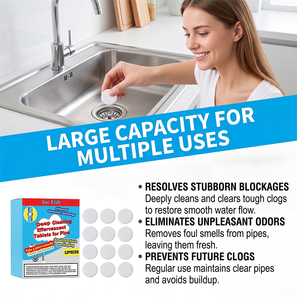 Shower Steamer Tablet - Comprimidos efervescentes de limpeza de encanamento,