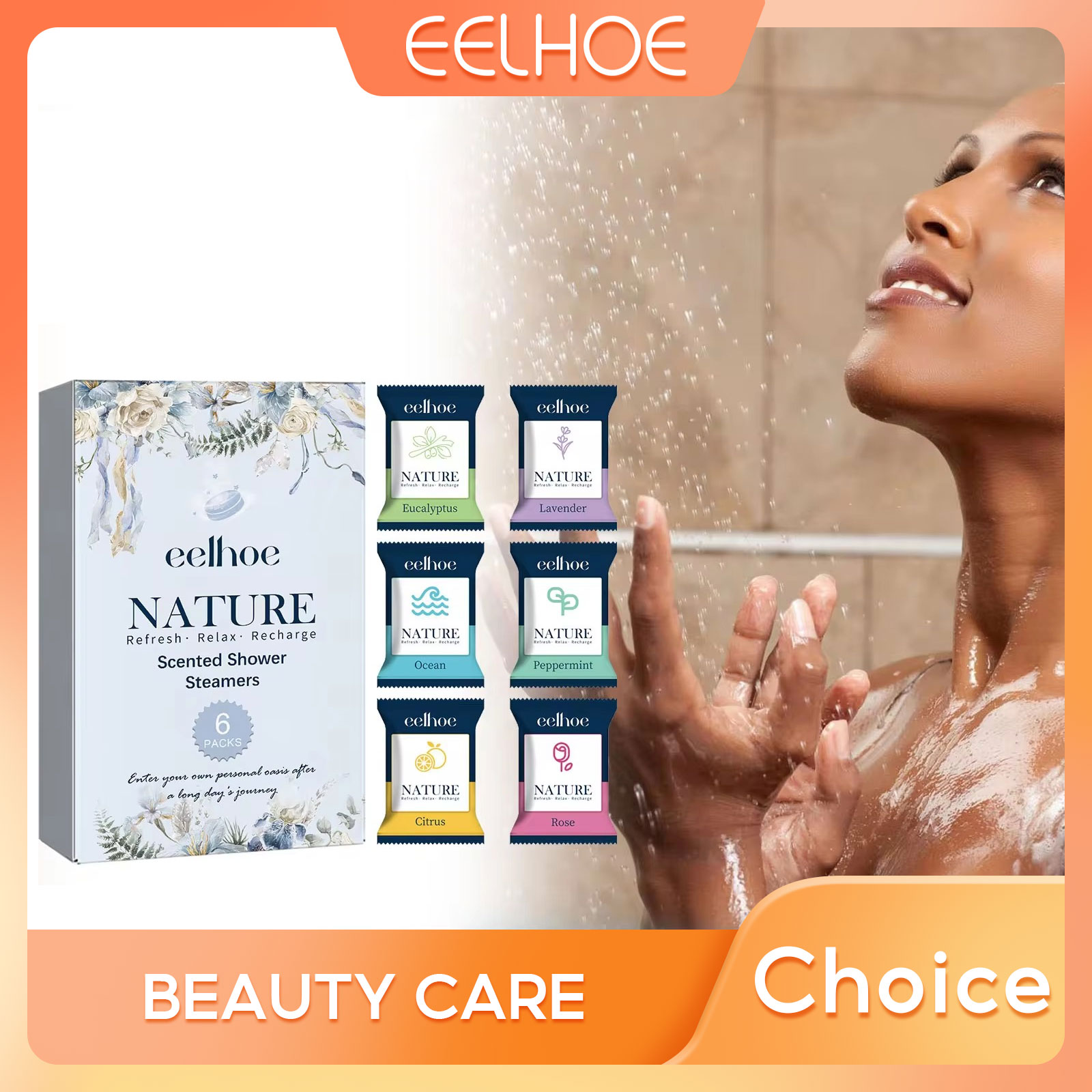Shower Steamer Tablet - EELHOE Alívio Natural Scented Shower Steamers,