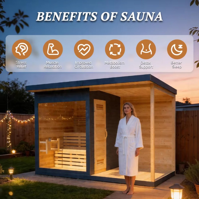 Cabine de sauna de madeira com - Wellness Resort Spa avaliação e preço